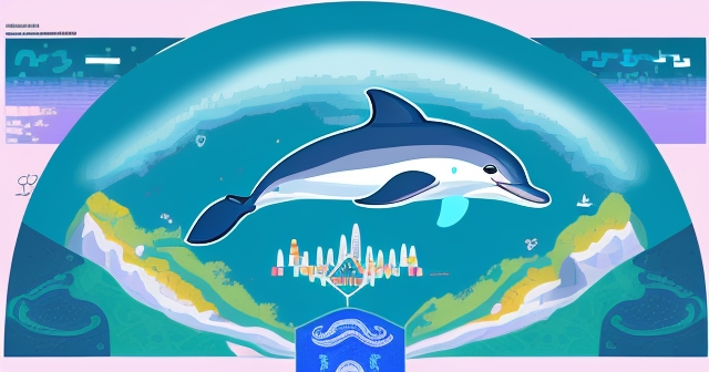 研究人員使用 AI 研究海豚語言的卡通插圖