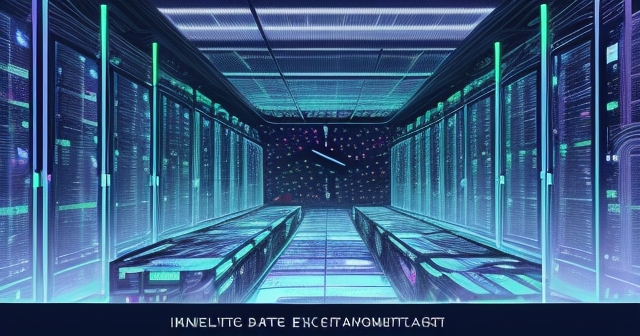 需要巨大能量的 AI 晶片叢集，插圖風格