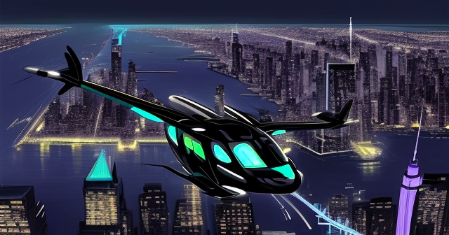 連接紐約市機場的空中計程車網絡插圖