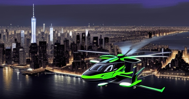 Archer Aviation的eVTOL「Midnight」在紐約市起飛的插圖