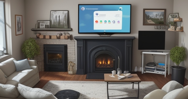 一家人使用現代智能家居設備