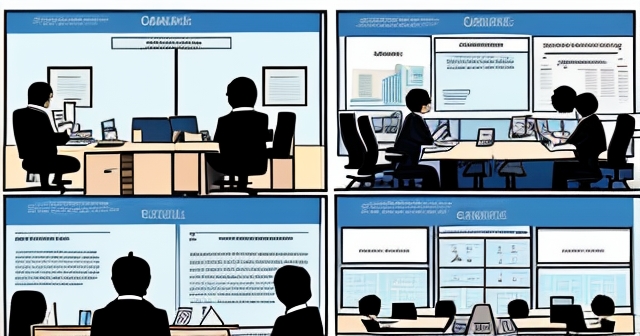 描繪科技公司重返辦公室工作的插圖