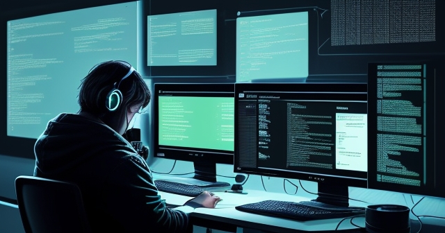 OpenAI Codex CLI 自動化軟體工程，API 授權，插圖風格