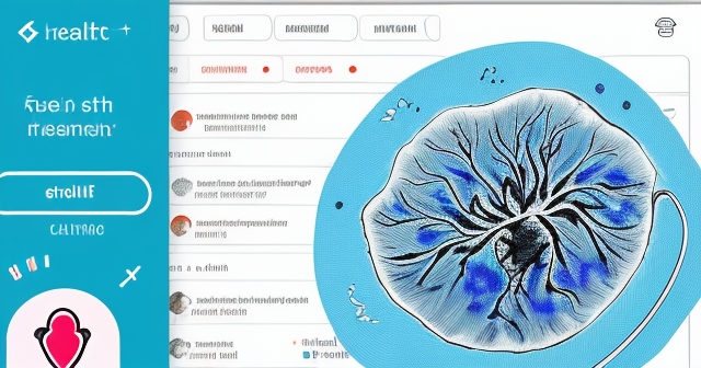 AI 健康應用程式預測風險，插畫風格