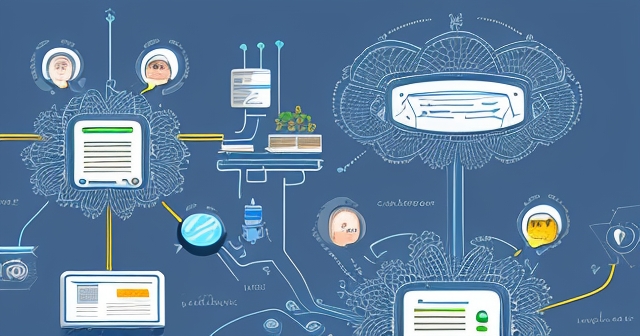 AI 客服協助水管工人接聽電話，插畫風格
