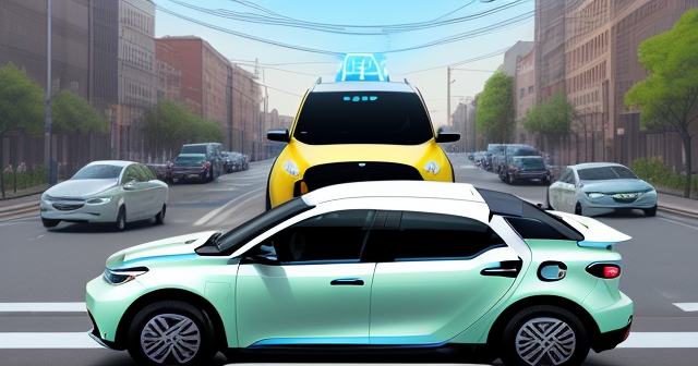 印度電動計程車公司BluSmart暫停服務，插圖風格。