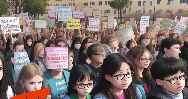 社群媒體的危害，失去的孩子們，插畫風格