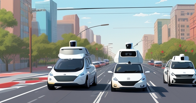 未來交通：無人駕駛汽車，插圖風格