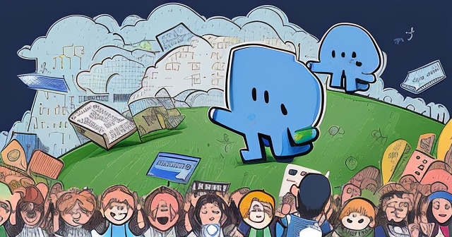 祖克柏刪除臉書好友，插畫風格