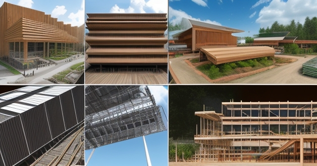 現代的木製建築材料設計