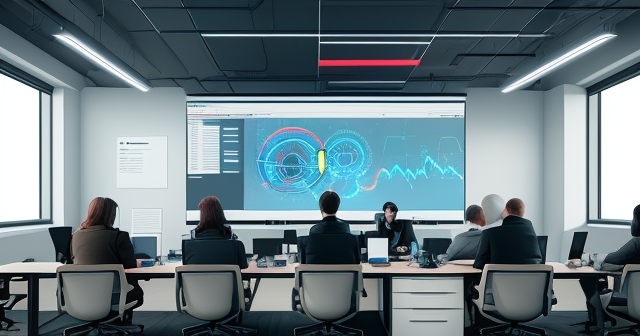 一組多元團隊正在討論 AI 安全問題