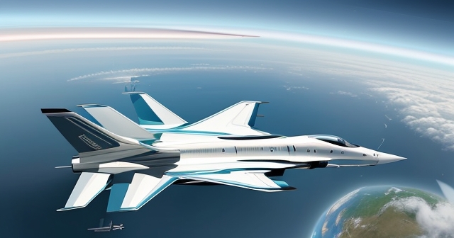 一架超音速飛機在雲層上空飛行