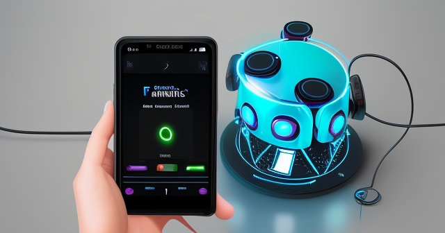 一部智慧型手機正在生成音樂