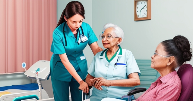 一位醫生正在家中進行訪視