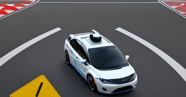 一輛 Waymo 自動駕駛計程車在城市環境中行駛