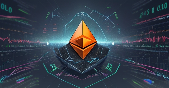 一幅抽象的加密貨幣插圖