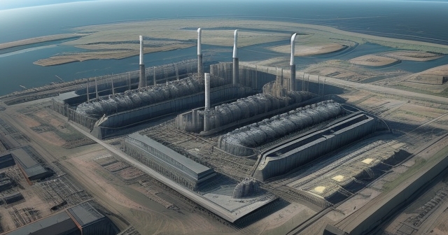 工程師分析核能設施的土地