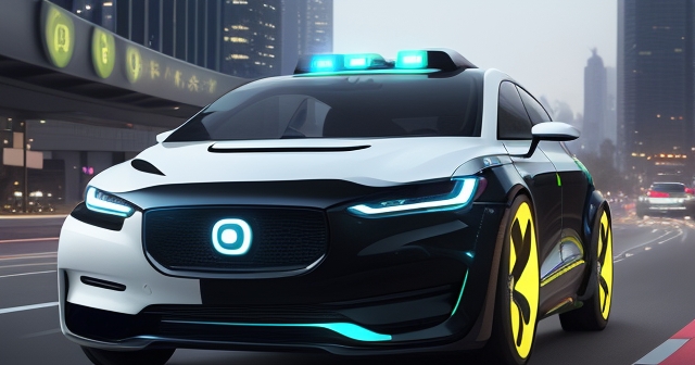 一輛未來主義的車輛，內建人工智慧系統