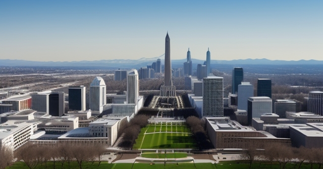 矽谷天際線與華盛頓的地標