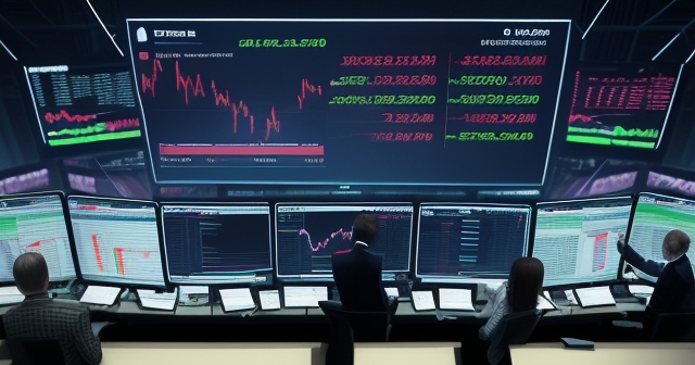 一個加密貨幣市場的交易平台,價格波動明顯