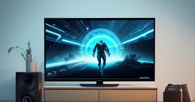 顯示在智慧電視上的無縫串流影片畫面