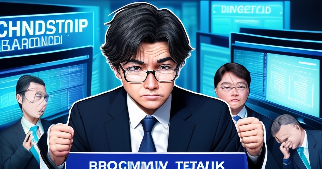 一位公司的發言人在說明內部調查的進展。