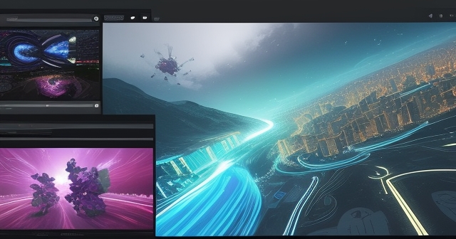 一個未來科技的工作室正在創造影音內容