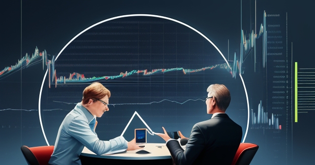 抽象的加密貨幣市場動態插圖