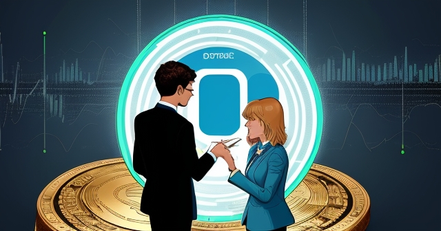 Circle 與 Coinbase 和 Ripple 標誌的合併插圖