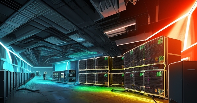 未來主義的加密貨幣機器設備