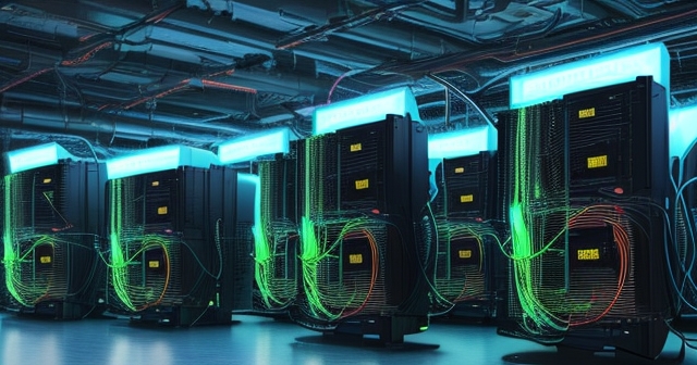 辛勤工作的加密貨幣礦工正在進行挖礦作業