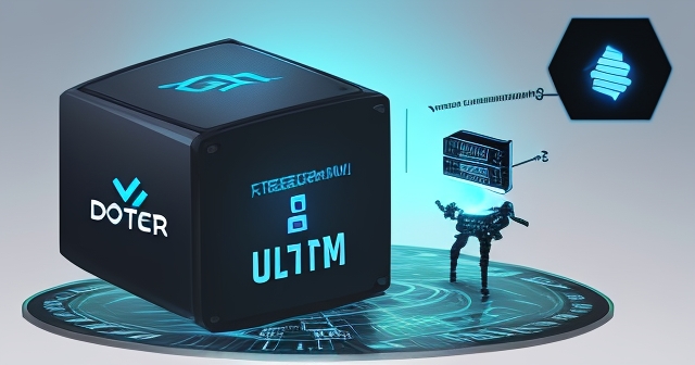 一幅顯示 Dero 加密貨幣挖礦的可視化表現圖