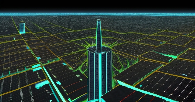 資料中心的數位工廠正在運行