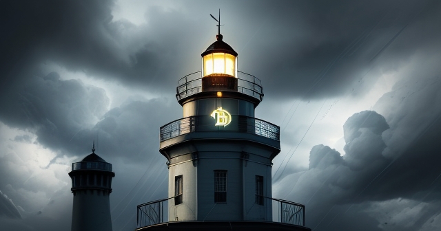 比特幣符號被烏雲包圍