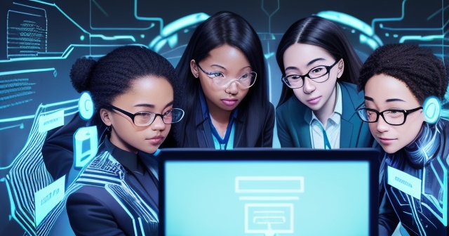 一群多元化的網路安全專業人員正在分析數據