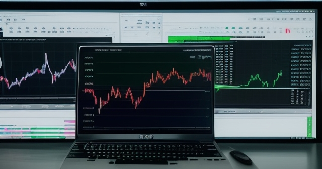 交易者分析螢幕上的數據