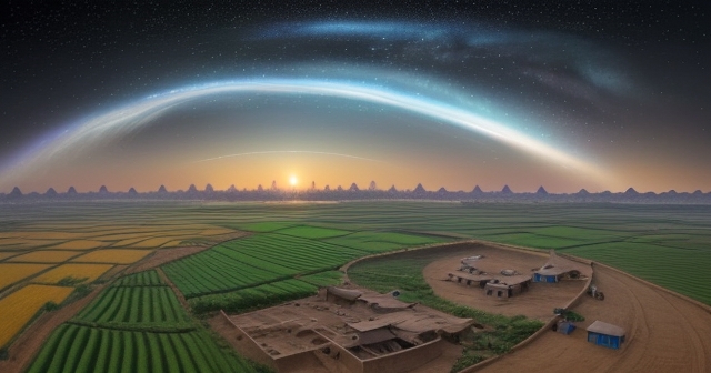 印度上空的Starlink衛星