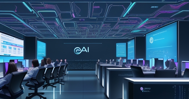 商業人士正在討論人工智慧技術