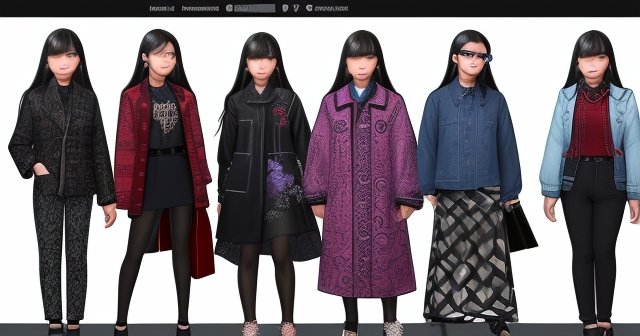 展示各種衣服的模特兒