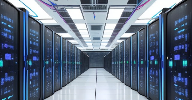 AI 資料中心推動未來投資的概念圖