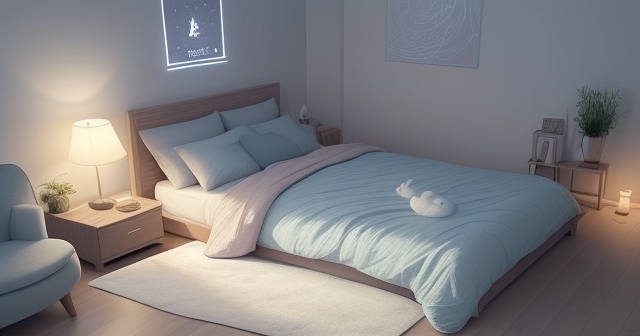 一個舒適的床鋪設置,邀請放鬆