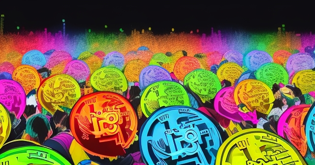 慶祝狗狗幣和 XRP 上漲的人群