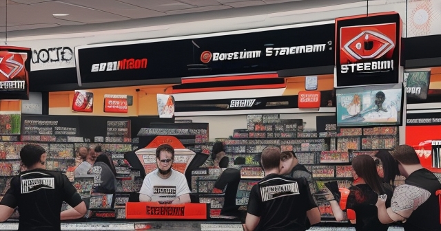 GameStop 商店裡充滿比特幣標誌