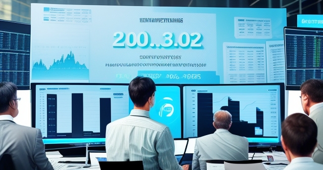 忙碌的股票市場交易場景