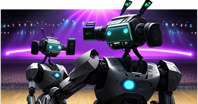 Spot 機器人在 AGT 舞臺上進行的高科技舞蹈表演。