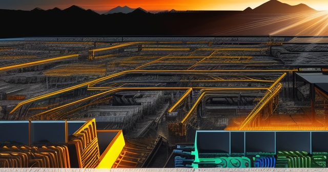 一個抽象的區塊鏈技術概念圖