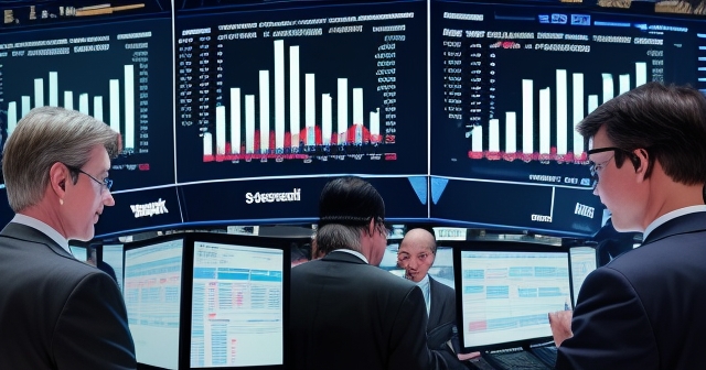 一位金融分析師正在分析股市圖表