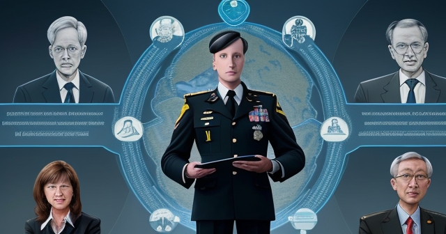 一群矽谷高管穿著軍服的形象