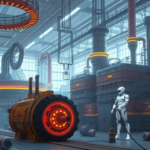 休士頓新廠內部，展示人形機器人的工作環境