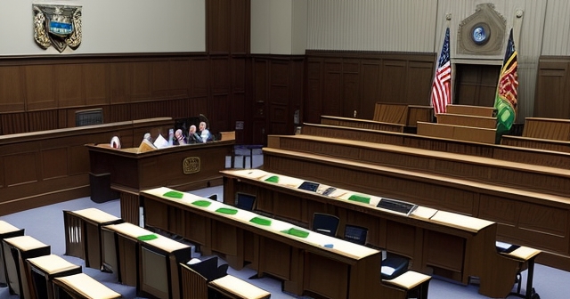 法庭上的判決場景